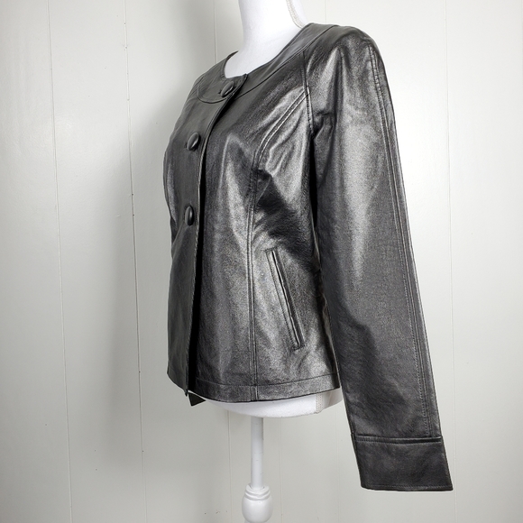Cold water Creek faux leather coat size 6 - Picture 8 of 9